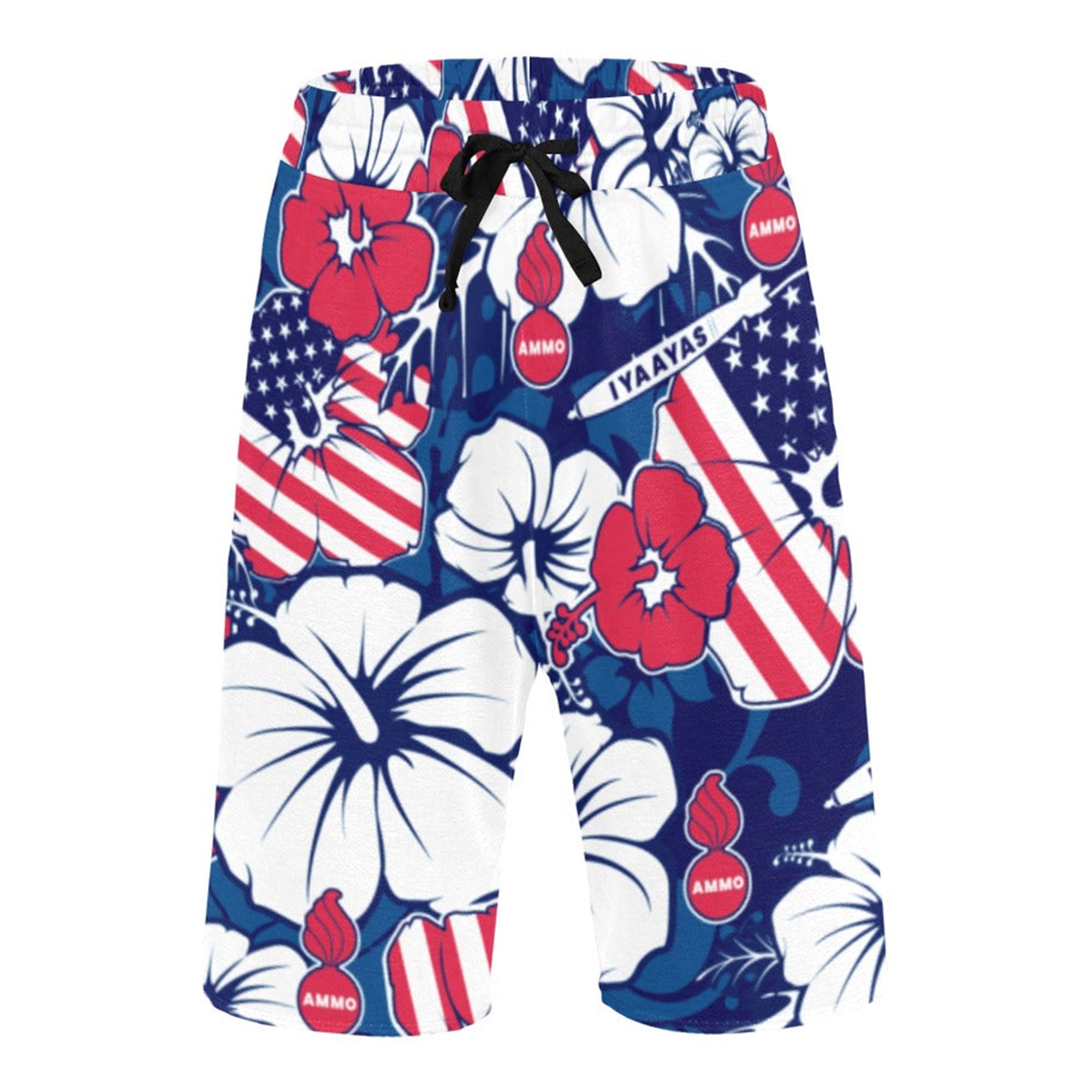 AMMO Hawaiian Shirt Red White Blue Tiger Lilies Plumerias Pisspots – AMMO  Pisspot IYAAYAS Gear