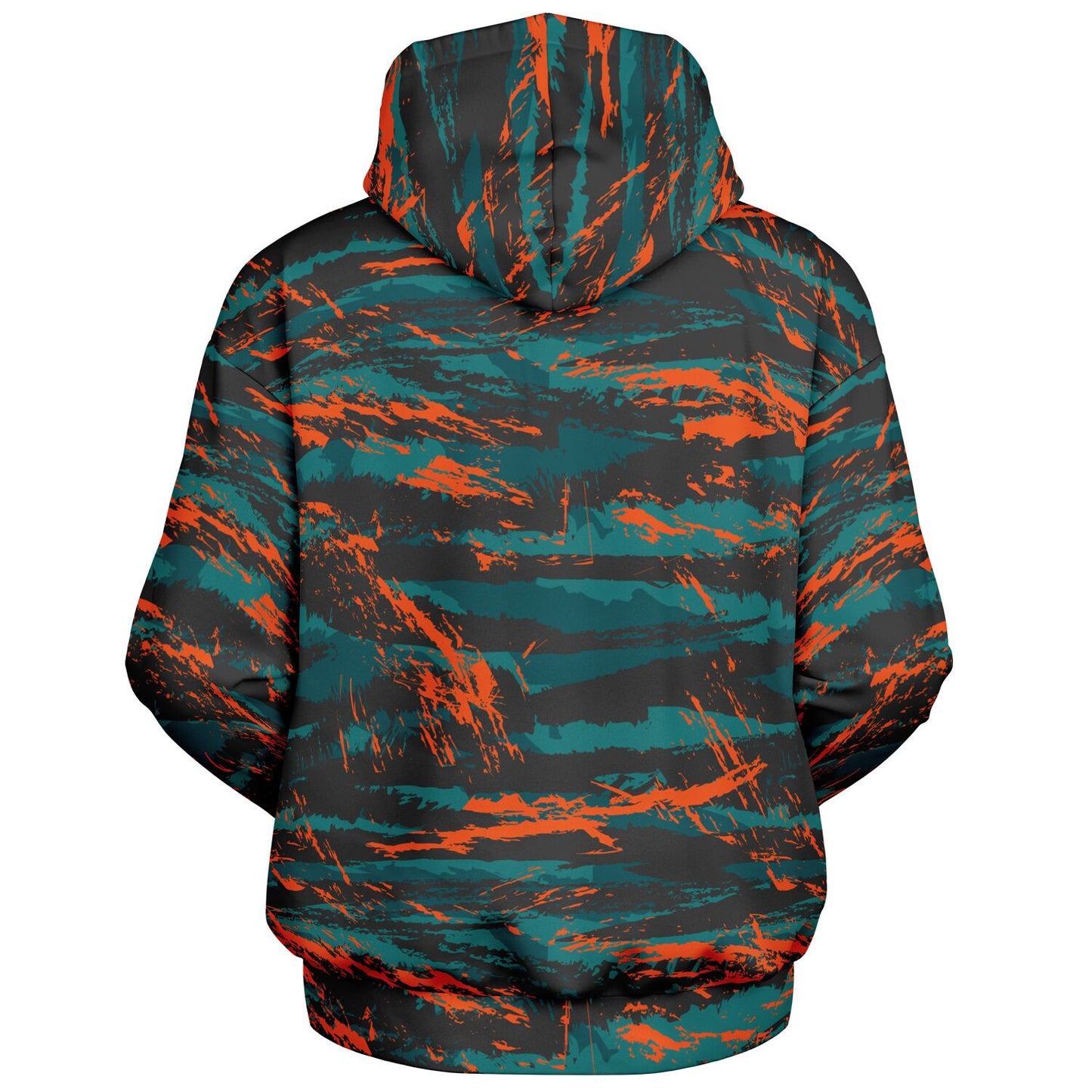 USAF AMMO Veteran Orange Tiger Stripe Camouflage Heavyweight Oversized Cold Weather Pullover Hoodie - All Over Print