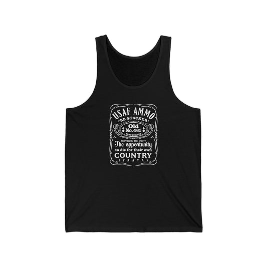 USAF AMMO Old 461 Famous Whiskey Label Logo IYAAYAS Unisex Jersey Tank