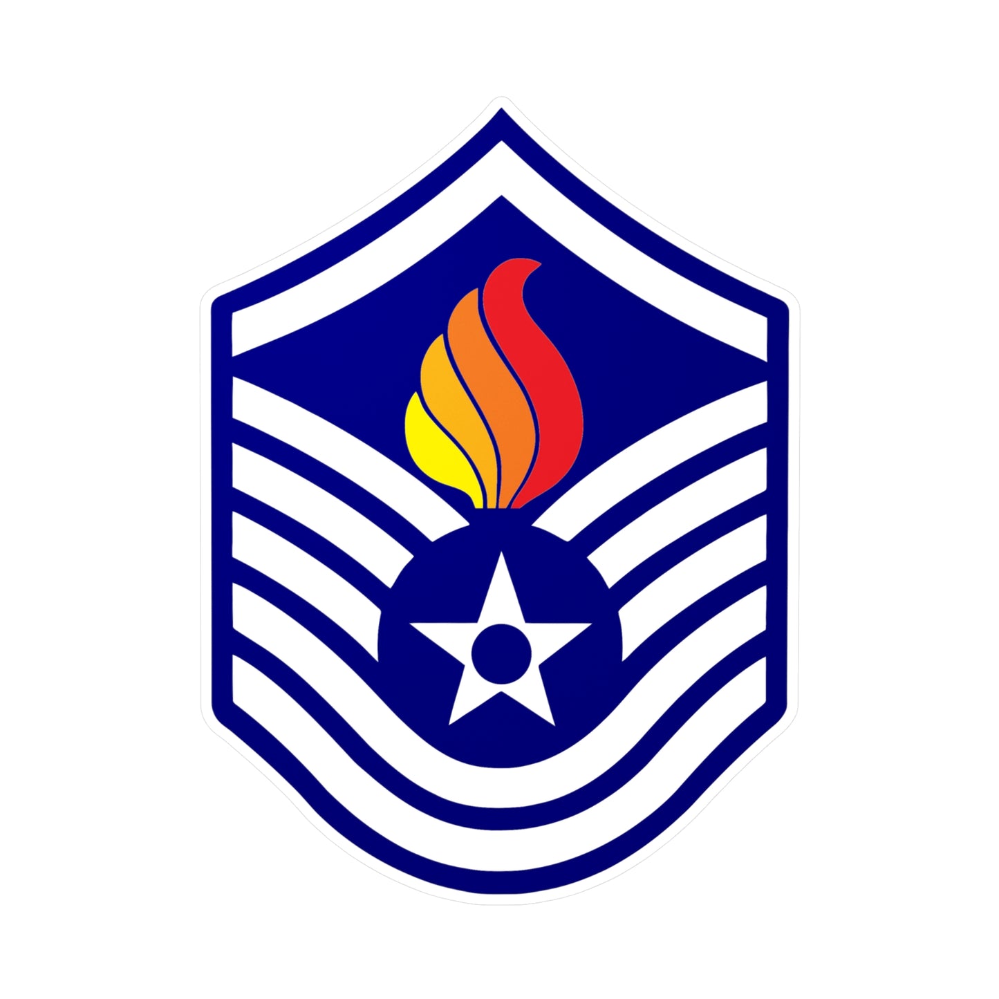 USAF AMMO Master Sergeant MSgt E-7 Rank Color Kiss-Cut Vinyl Indoor and Outdoor Decals