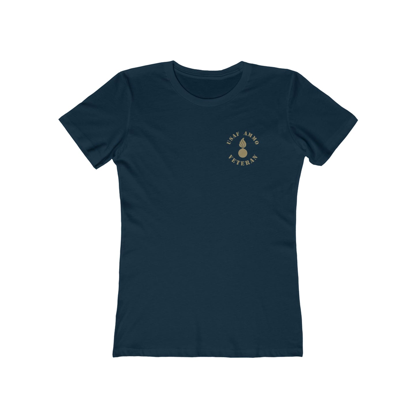 USAF AMMO IYAAYAS Proud Veteran DD-214 Certified Eagle Wings Pisspot Women's The Boyfriend Tee