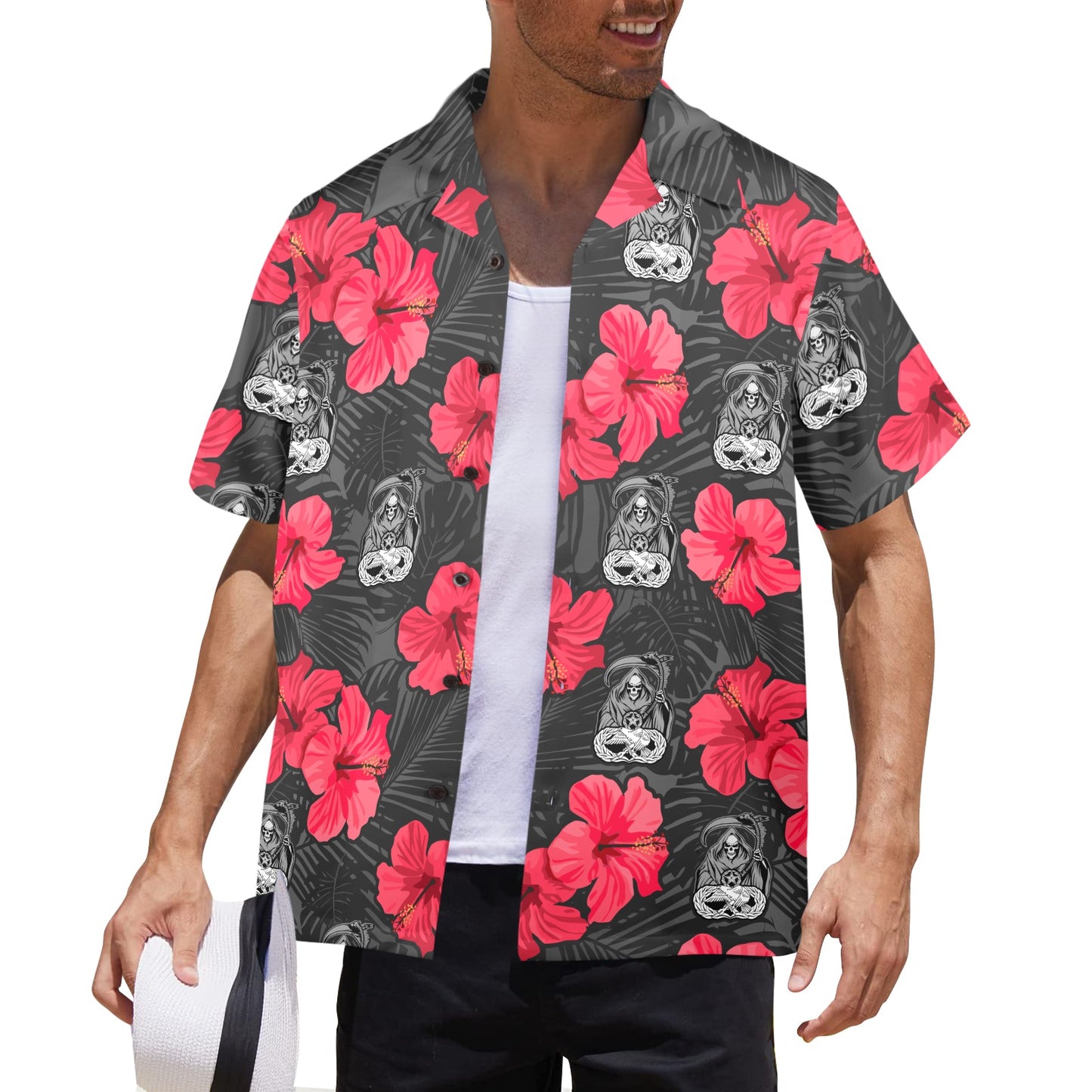 Weapons Reaper Only Logo Flowers Mens Hawaiian Shirt