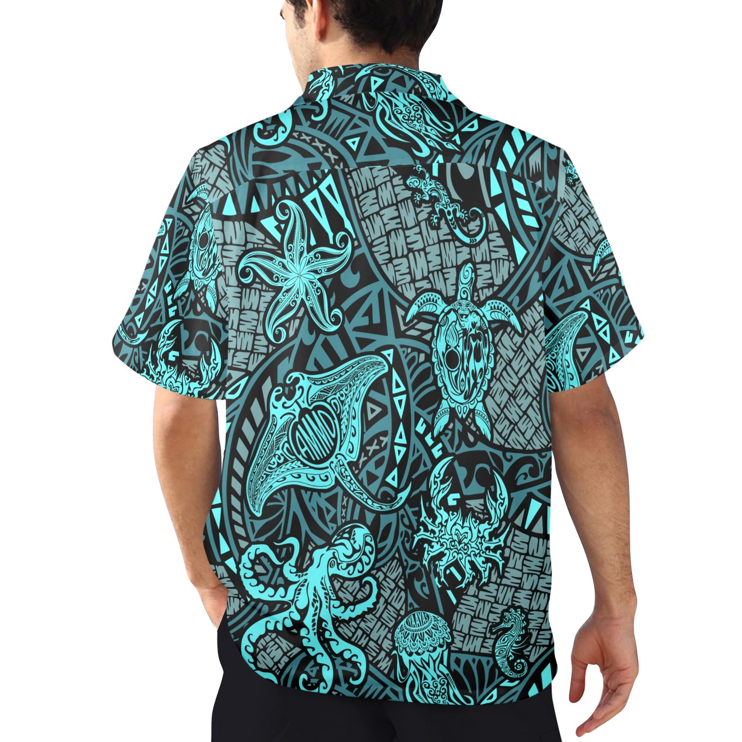 USAF AMMO Sea Life Tribal Mens Hawaiian Shirt