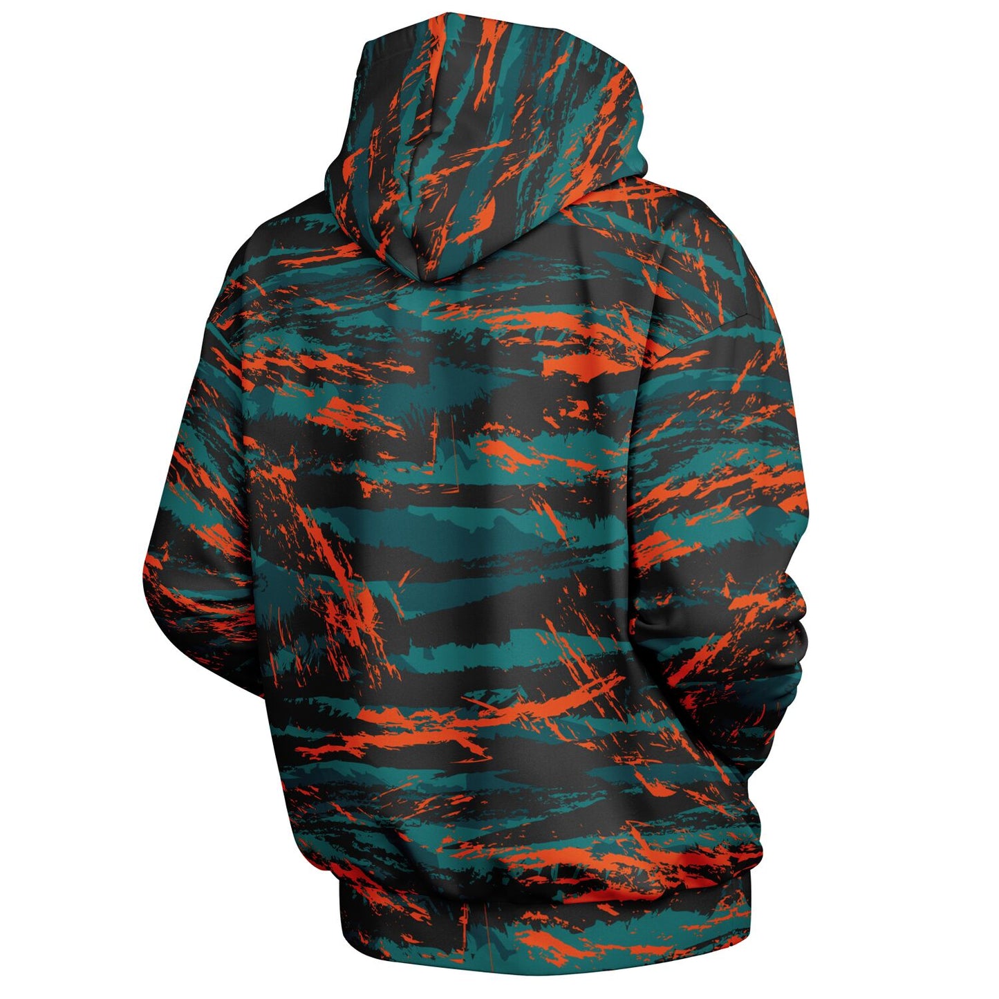 USAF AMMO Veteran Orange Tiger Stripe Camouflage Heavyweight Oversized Cold Weather Pullover Hoodie - All Over Print