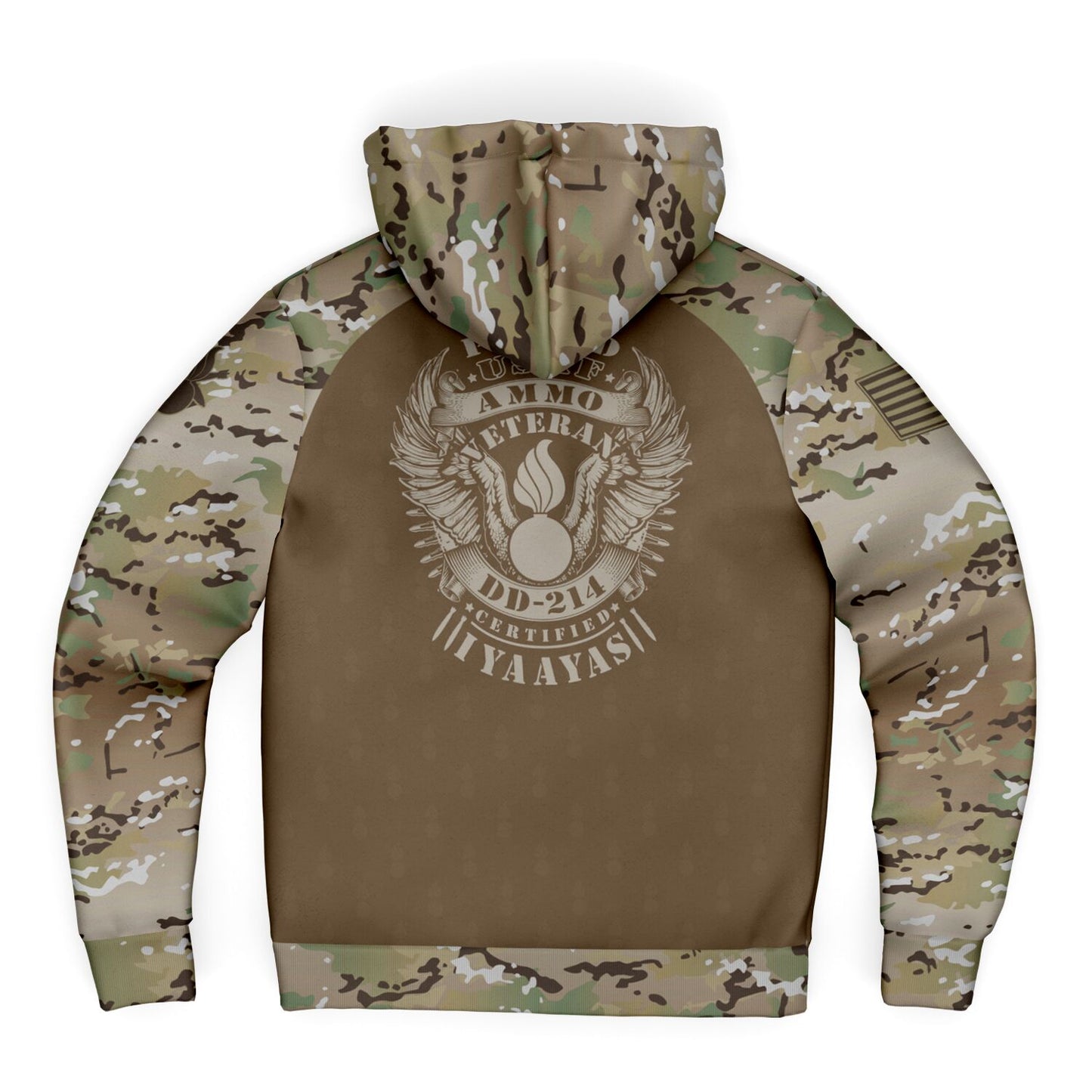 USAF AMMO Veteran OCP Style Microfleece Cold Weather Zip-Up Hoodie - All Over Print