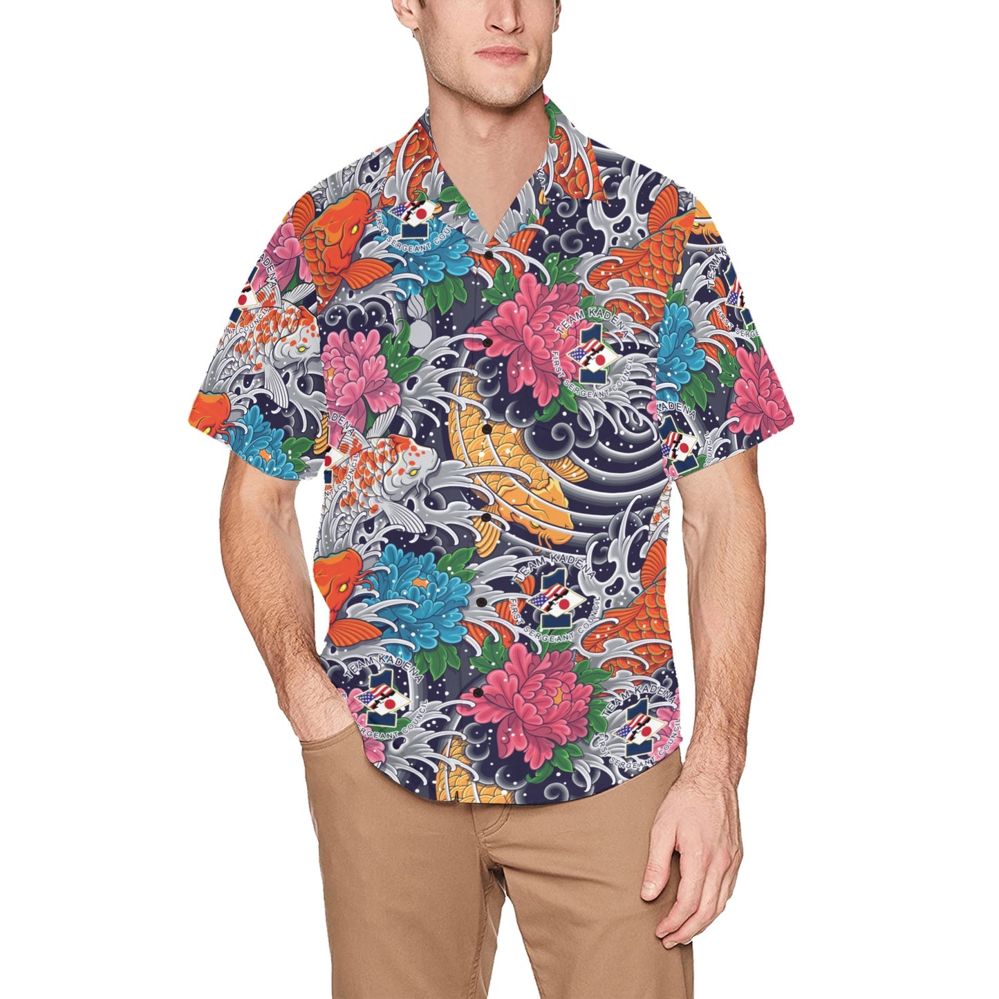 Japanese Waves Crane Koi Fish Pattern Hawaiian Shirt,Hawaiian Shirt Gi –  SimpleKool