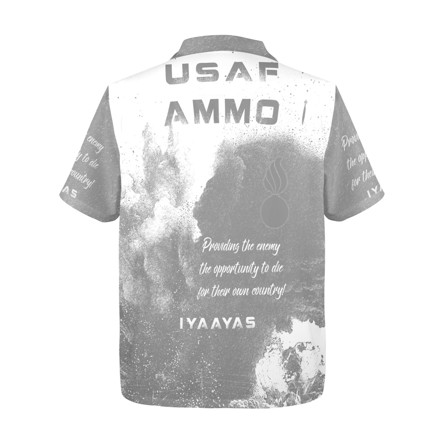 Bomb and Explosion USAF AMMO Pisspot IYAAYAS Mens Hawaiian Shirt