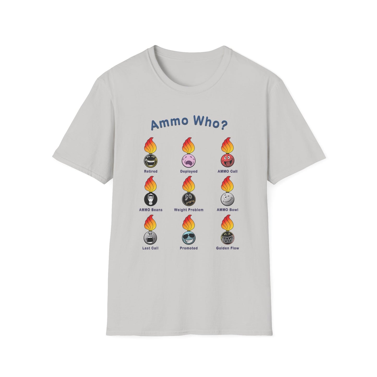 AMMO Who - Pisspot Event Emoji Icons Unisex Softstyle T-Shirt