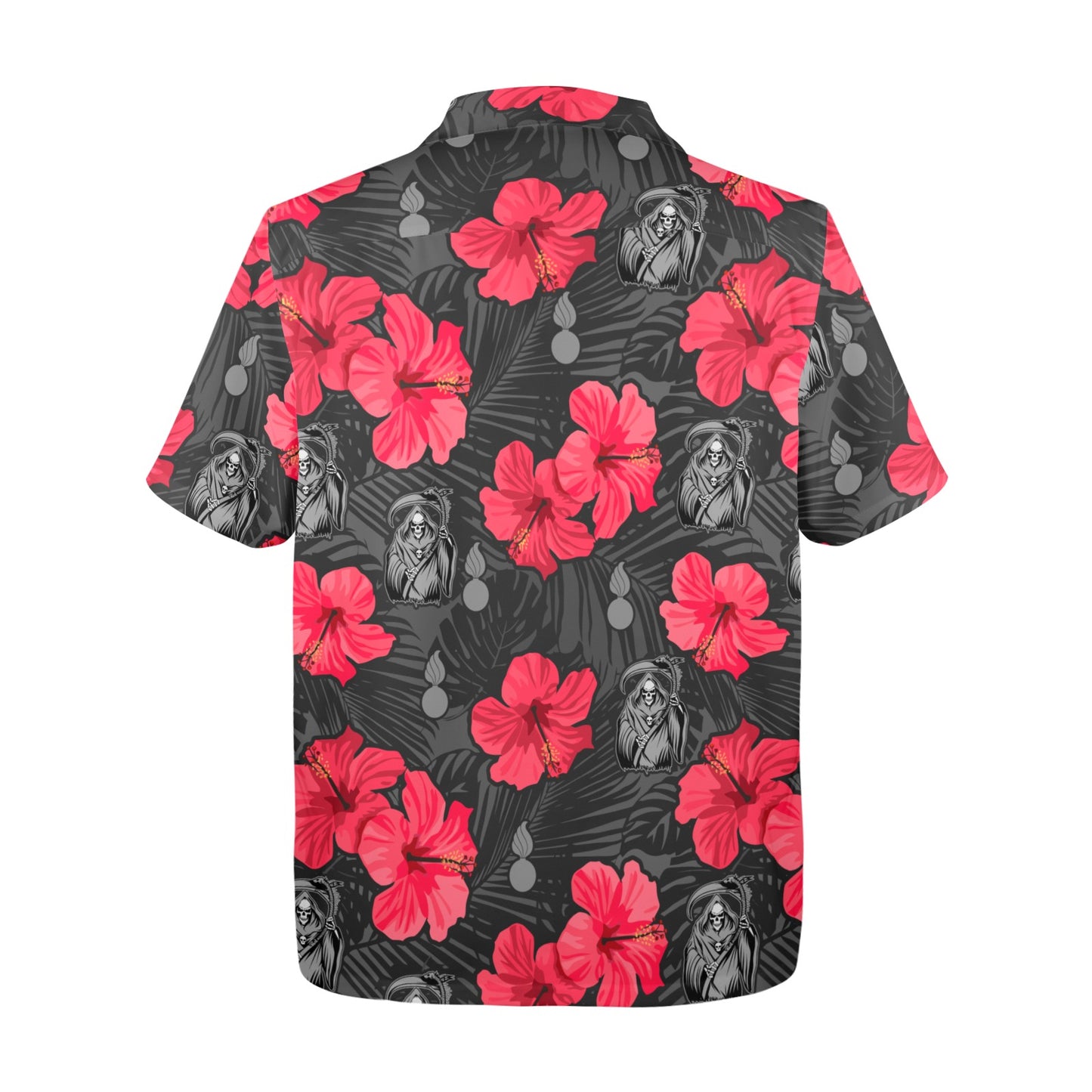 WAMMO Flowers AMMO Pisspots Weapons Reaper Mens Hawaiian Shirt