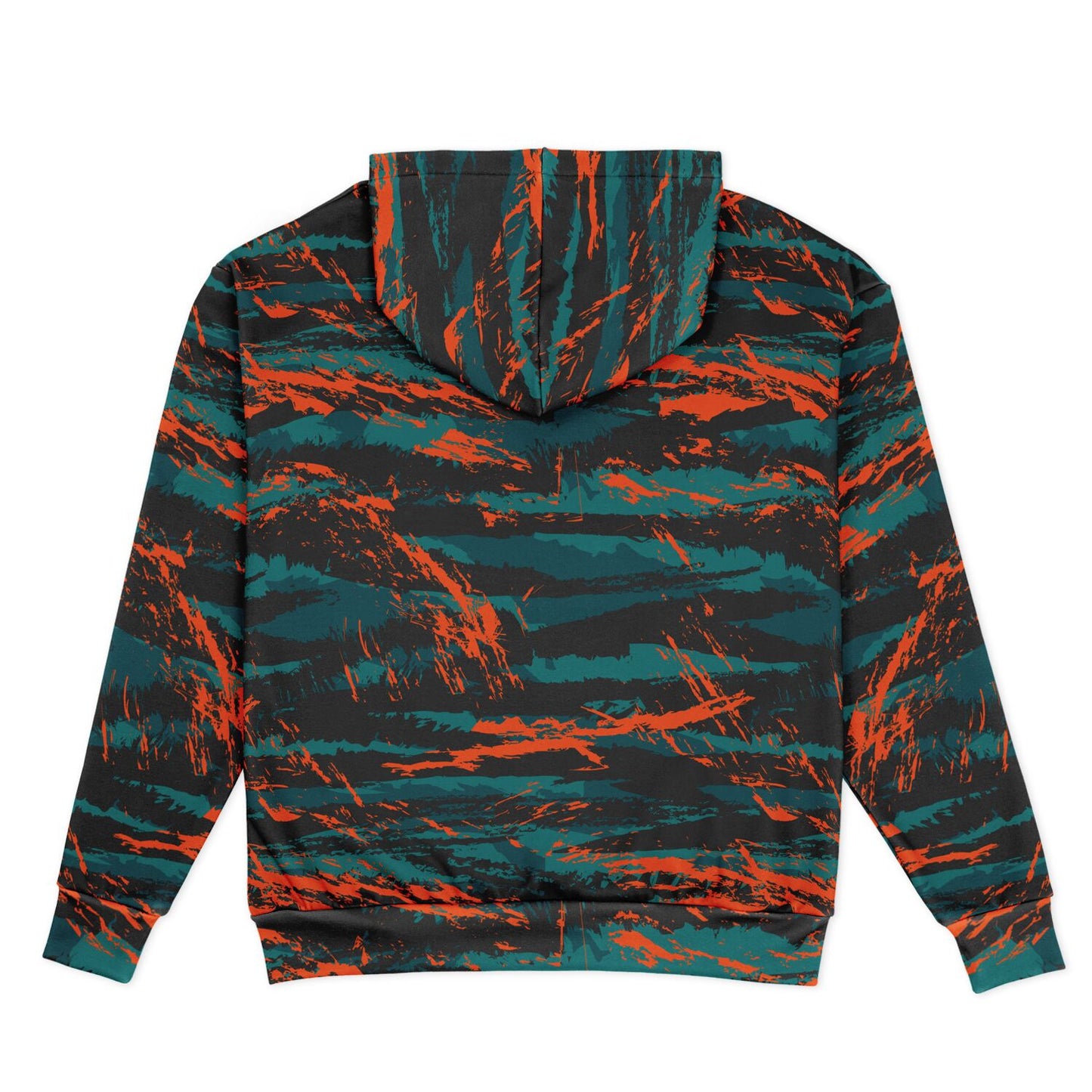 USAF AMMO Veteran Orange Tiger Stripe Camouflage Heavyweight Oversized Cold Weather Pullover Hoodie - All Over Print