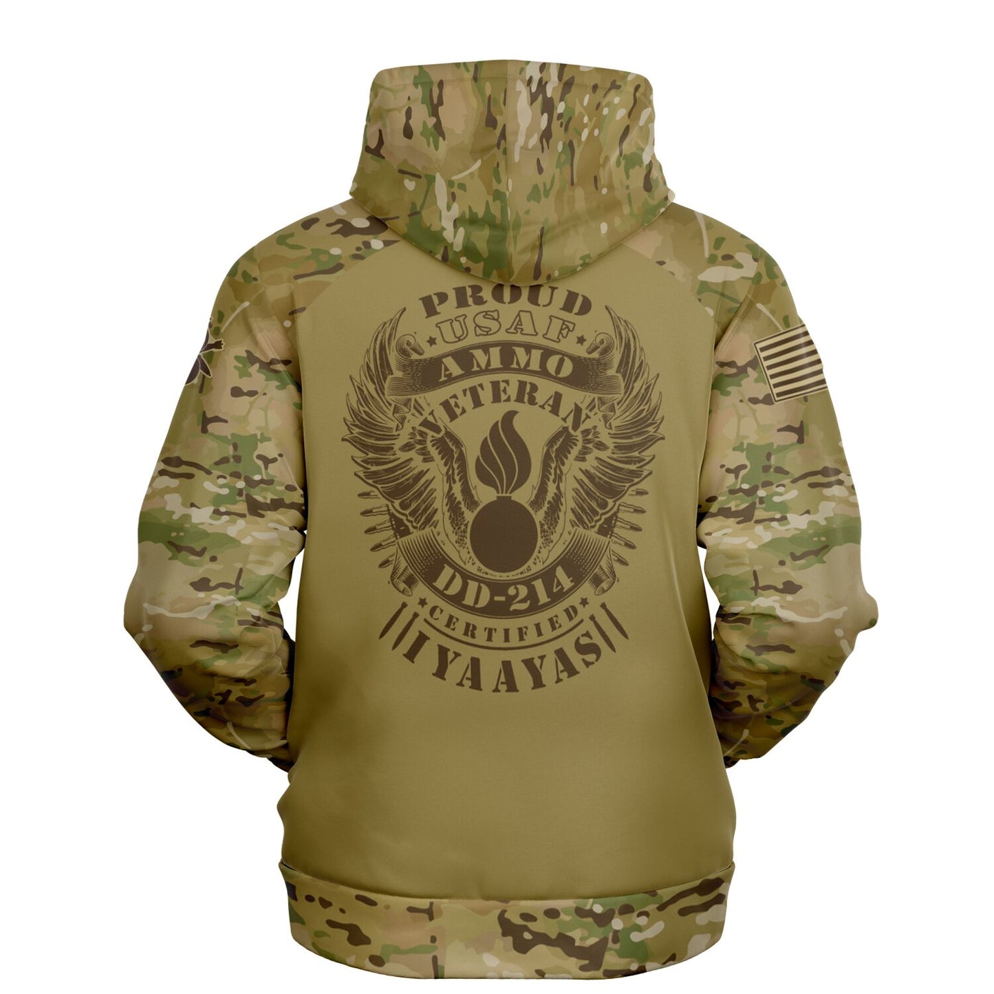 USAF AMMO Veteran OCP Pattern Style Fashion Hoodie - All Over Print