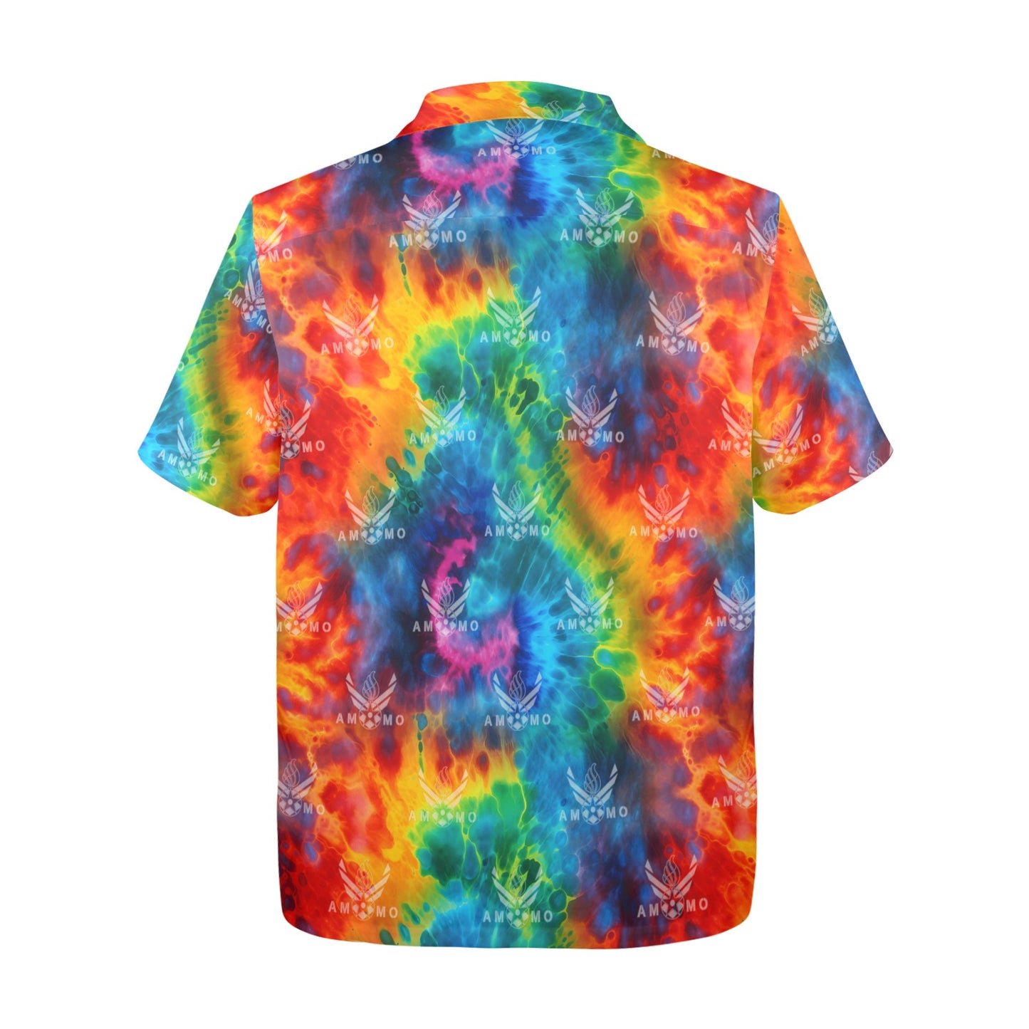 USAF AMMO Tie Dye AF Vectors Combined With Pisspots All Over Mens Hawaiian Shirt