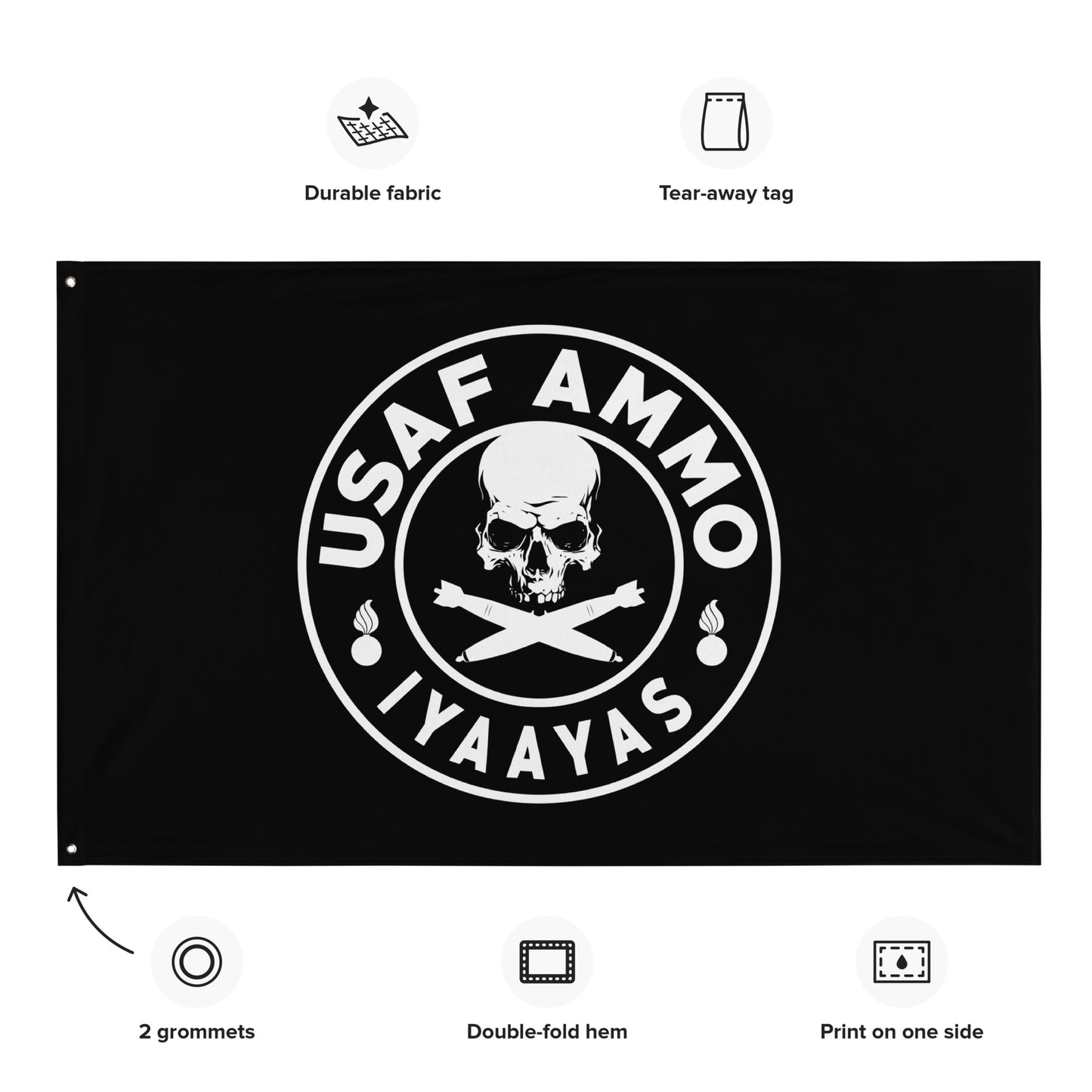 AMMO Pirate One-Sided Wall Flag