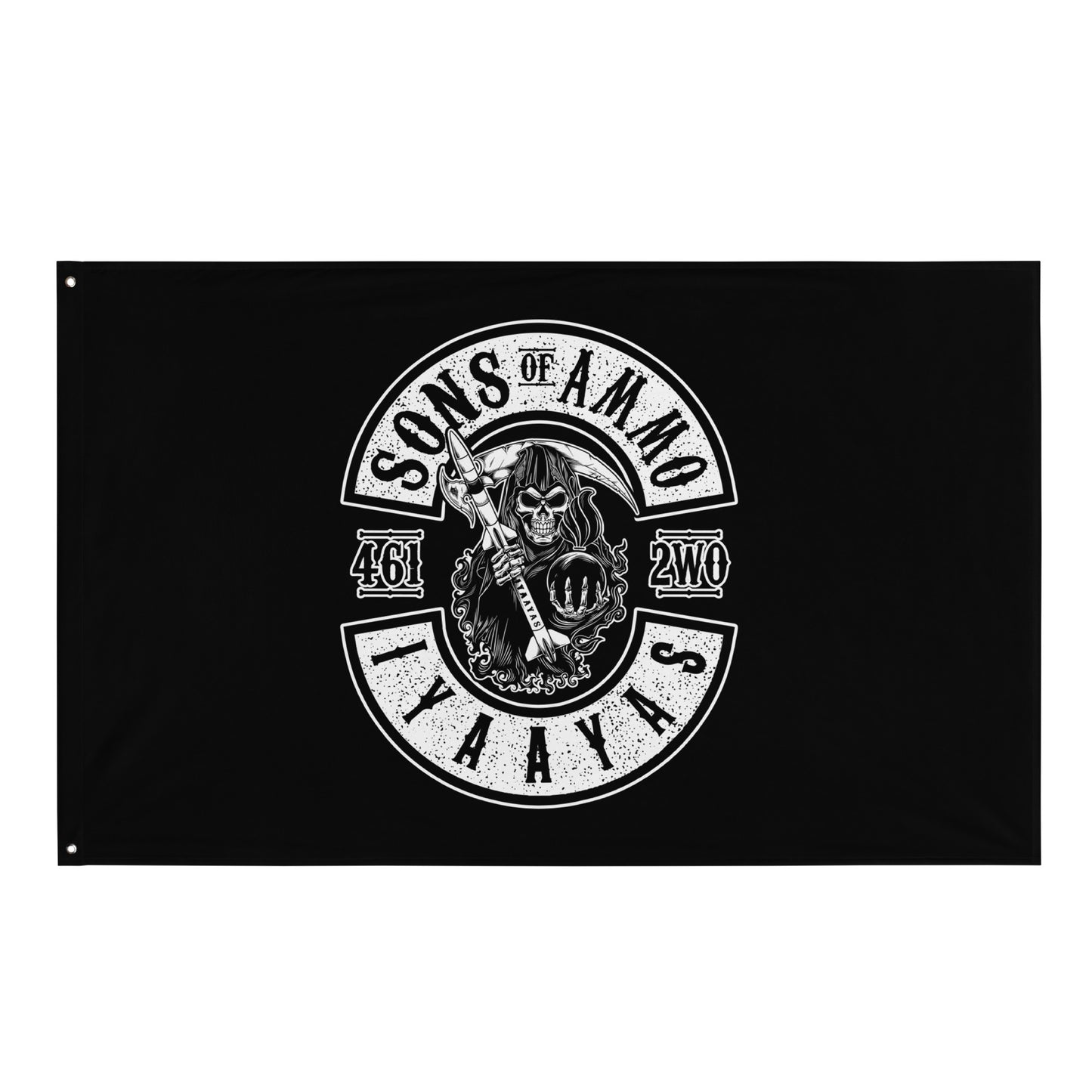 USAF AMMO Sons Of AMMO IYAAYAS Grim Reaper 461 2W0 One-Sided Wall Flag