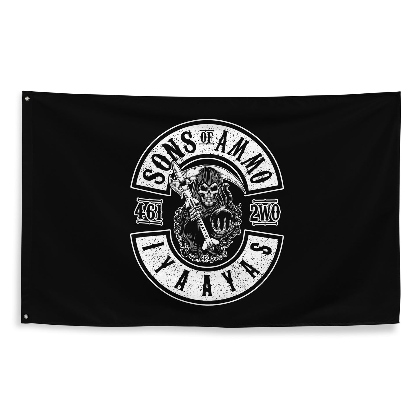 USAF AMMO Sons Of AMMO IYAAYAS Grim Reaper 461 2W0 One-Sided Wall Flag