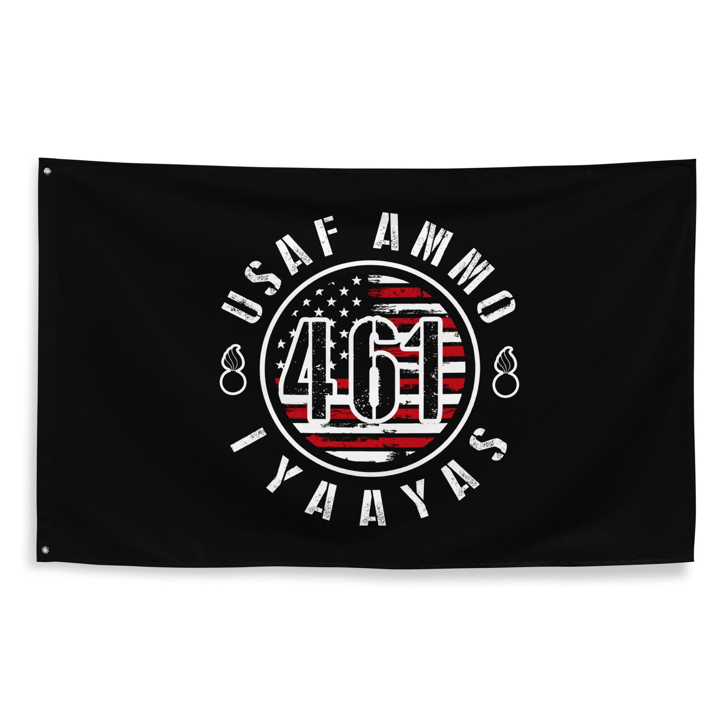 USAF AMMO Circular 461 American Grunge IYAAYAS Logo One-Sided Wall Flag