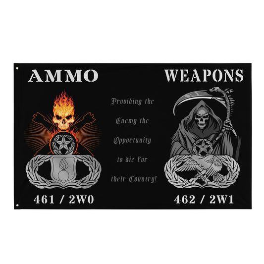 USAF Weapons AMMO Combined One-Sided Wall Flag