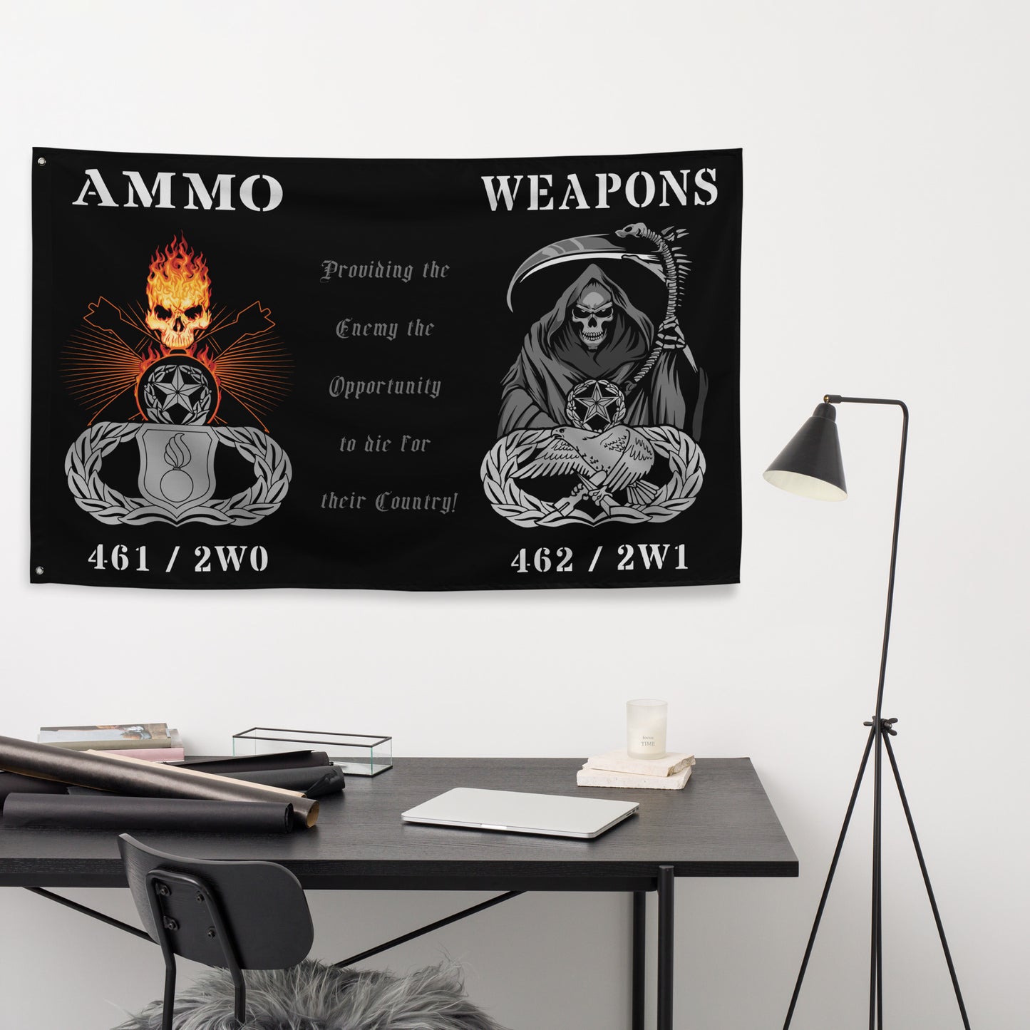 USAF Weapons AMMO Combined One-Sided Wall Flag