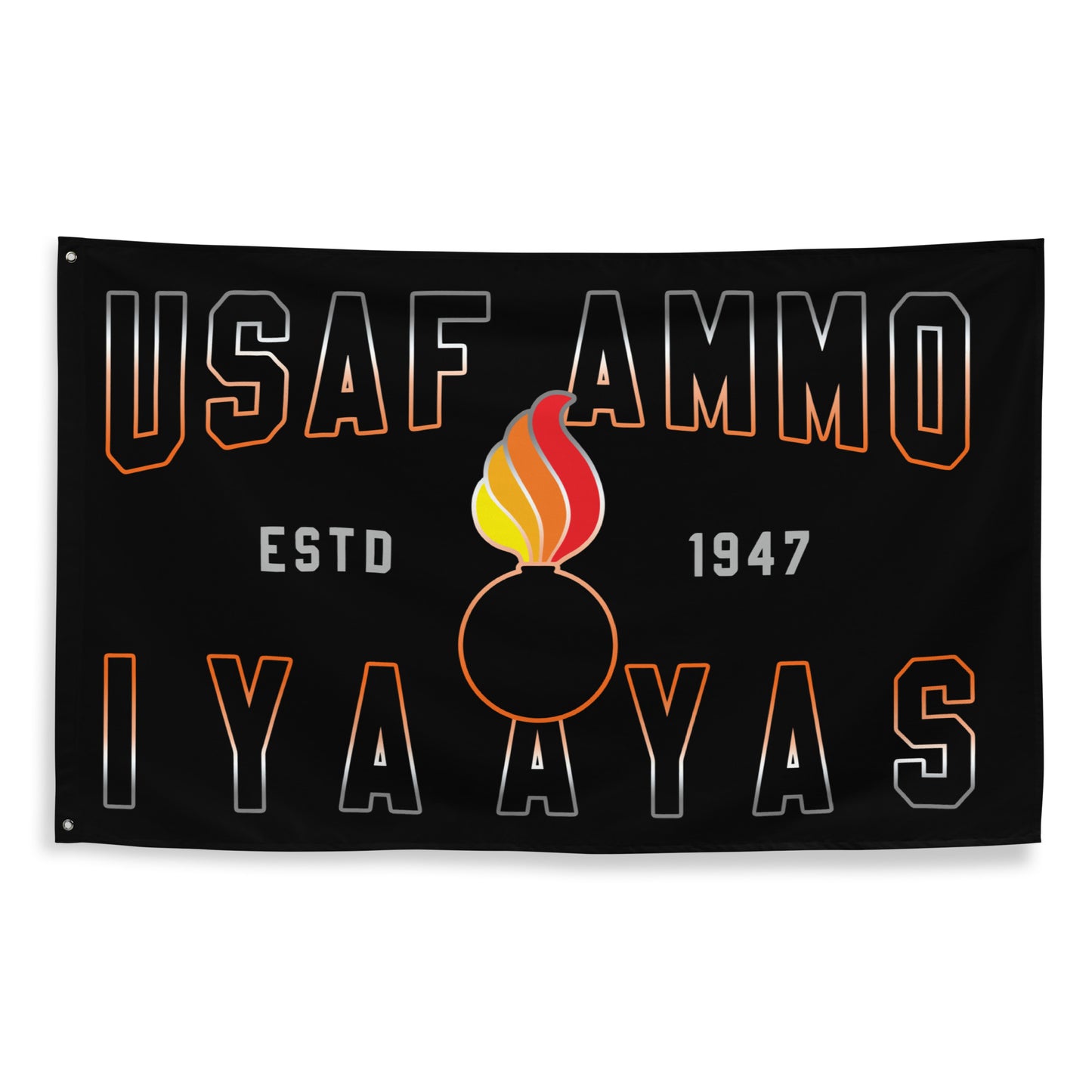 USAF AMMO Basic Gradient Letters Pisspot One-Sided Wall Flag