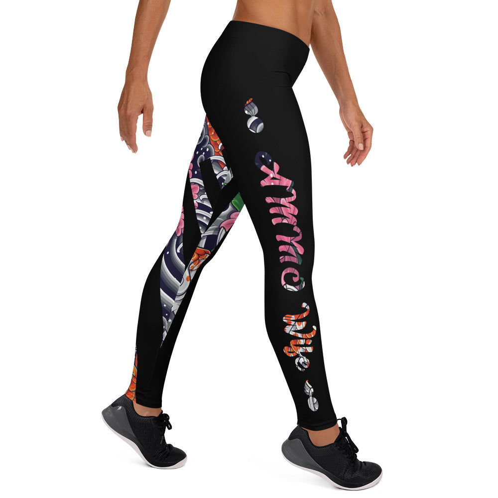 Japanese Koi Fish Water Flowers and Pisspots AMMO Wife Leggings