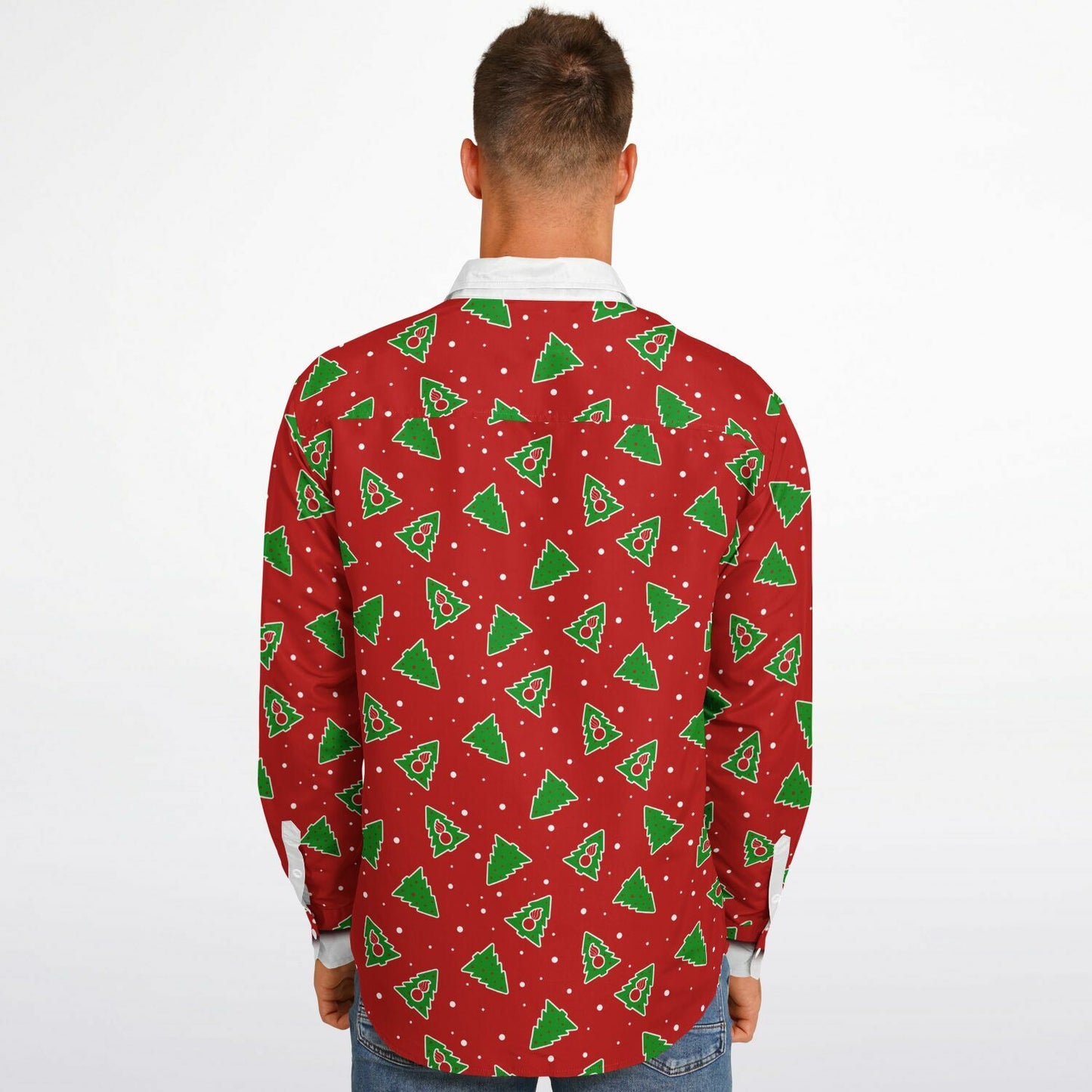 USAF AMMO Christmas Tree Pattern Long Sleeve Button Down Shirt - All Over Print