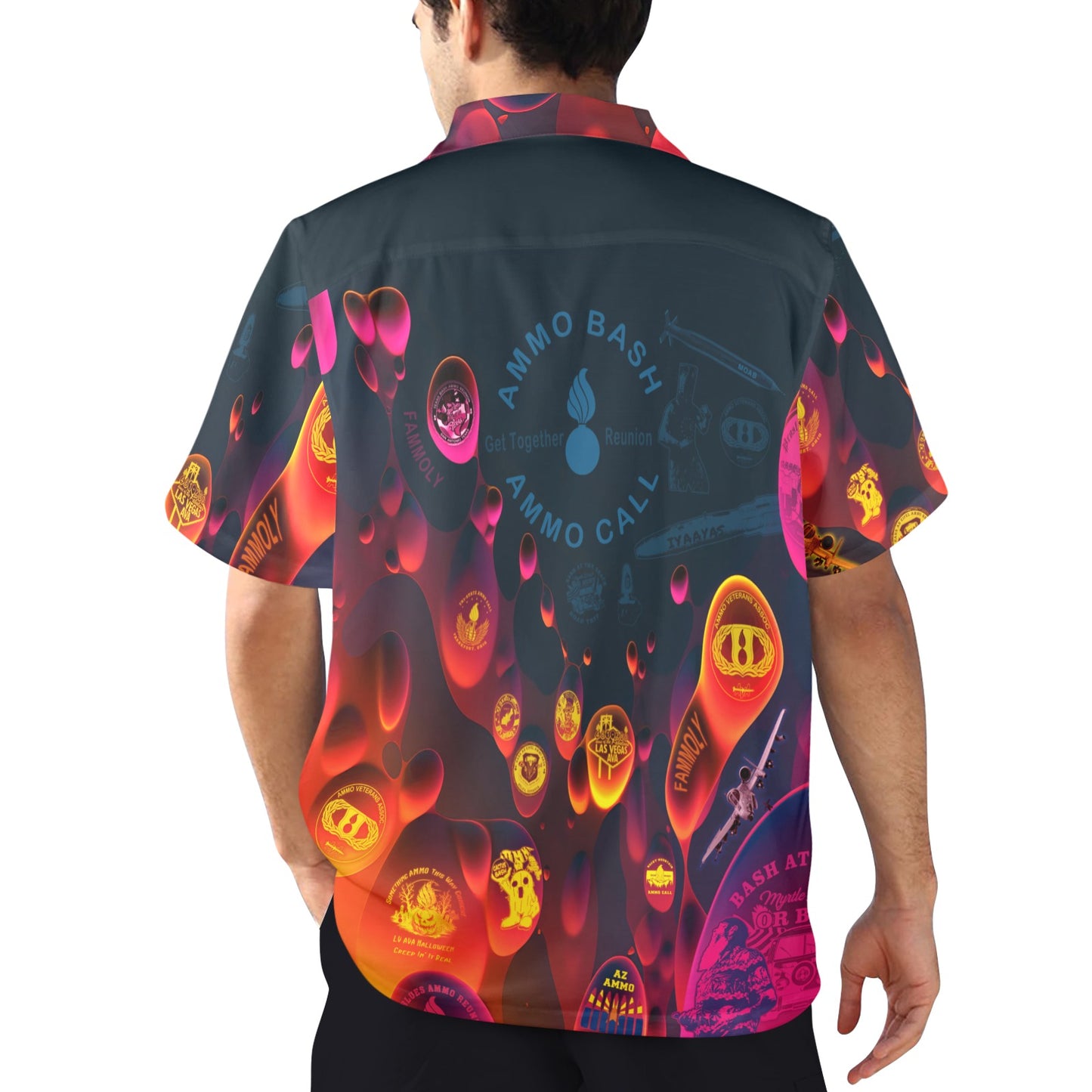 Universal USAF AMMO Call Bash Reunion Get Together Lava Lamp Veterans Association Logos Mens Event Hawaiian Shirt