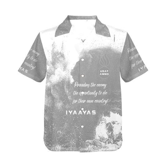 Bomb and Explosion USAF AMMO Pisspot IYAAYAS Mens Hawaiian Shirt