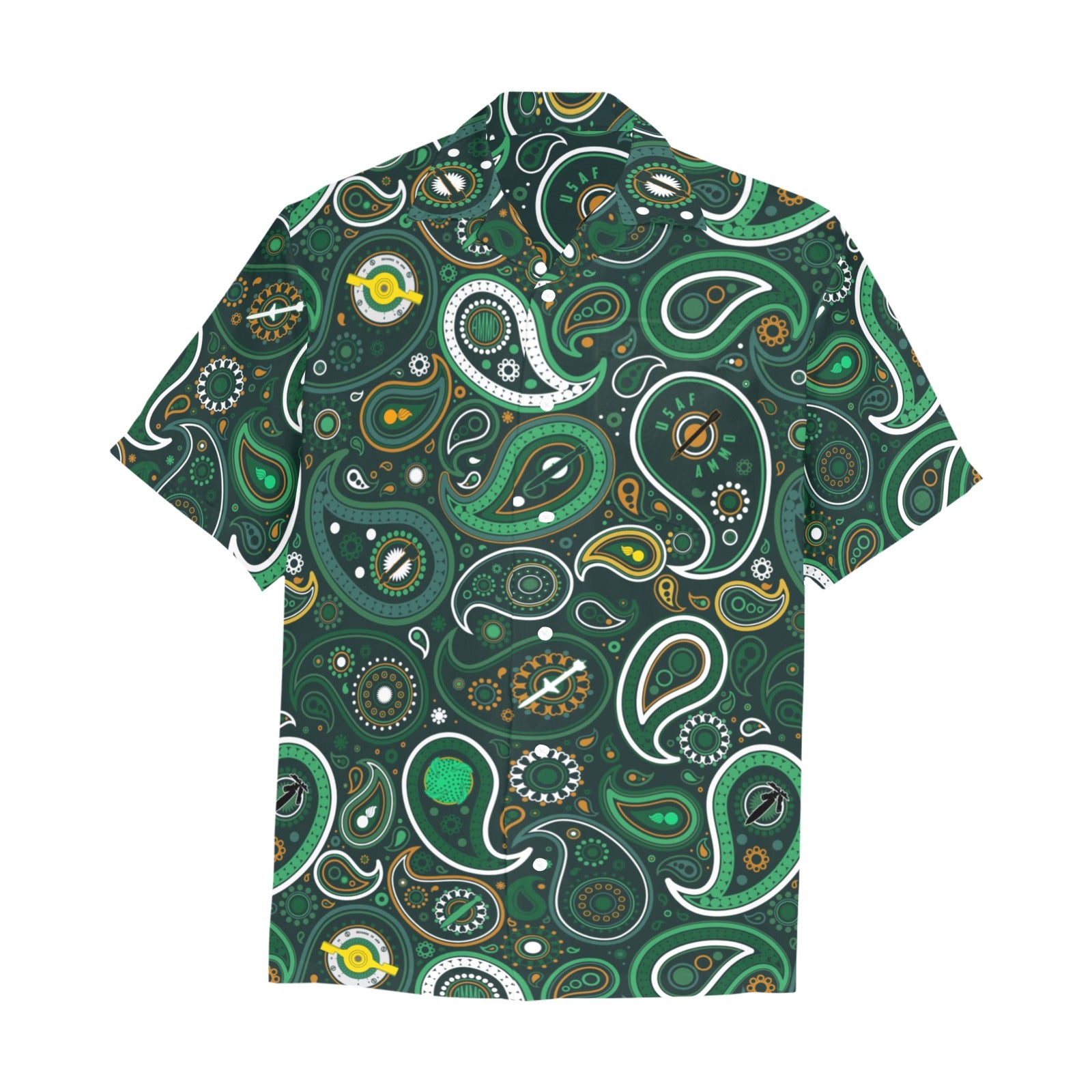 USAF AMMO Green Paisley Pisspot and AMMO Icons Mens Left Chest Pocket ...