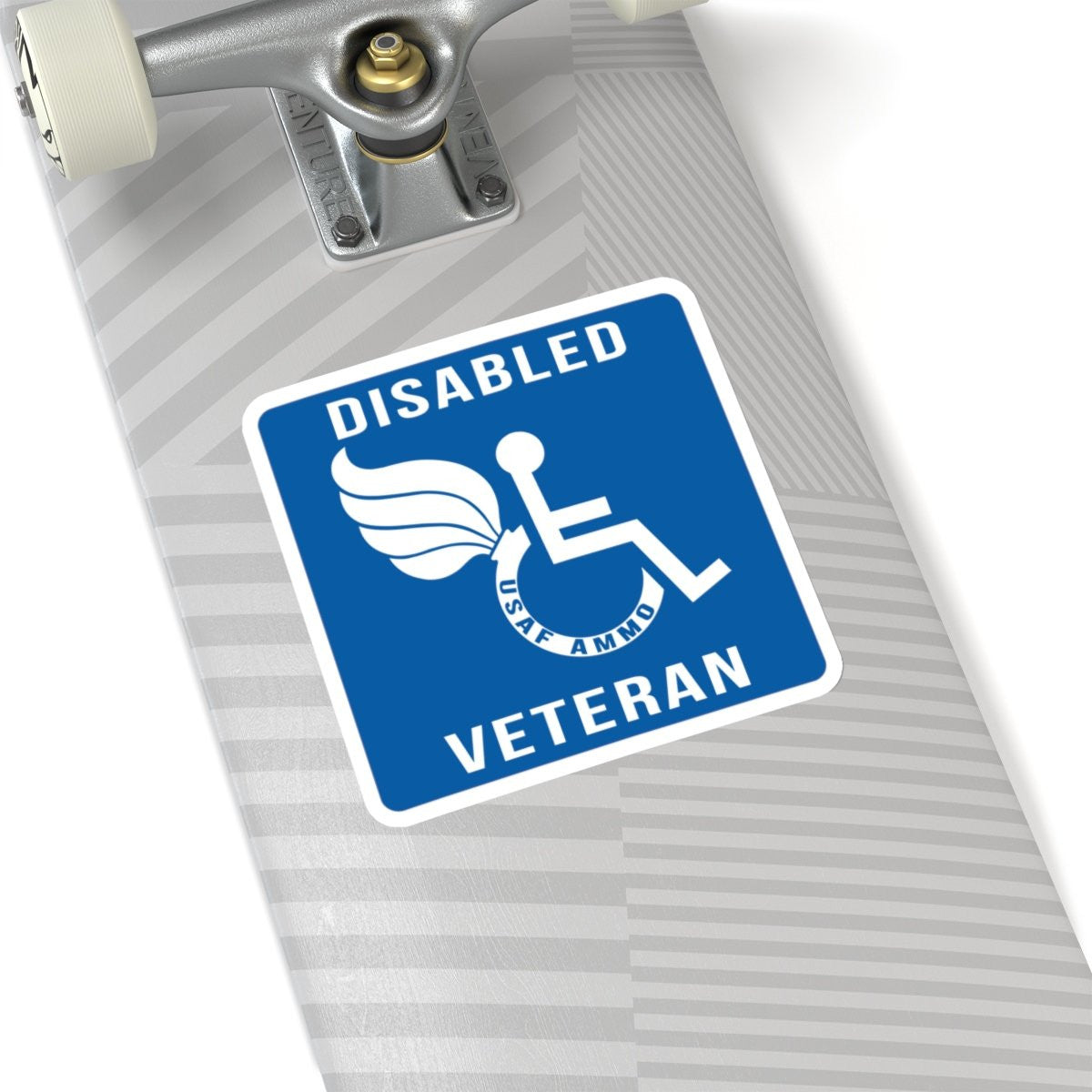 USAF AMMO Pisspot Wheelchair Disabled Veteran IYAAYAS Gift Kiss-Cut Stickers