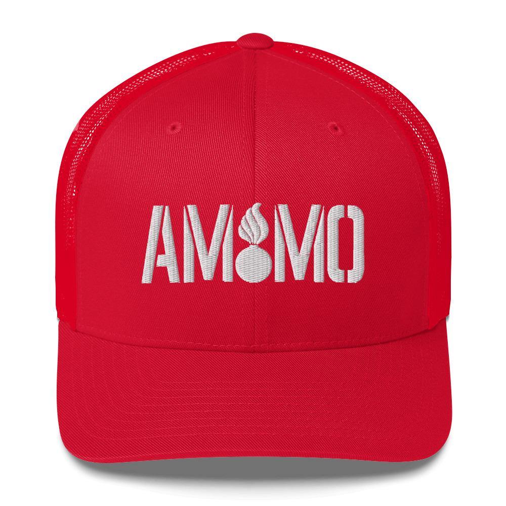 AMMO Stencil Letters Pisspot Embroidered Snapback Munitions Heritage Yupong 6606 Trucker Cap - AMMO Pisspot IYAAYAS Gear